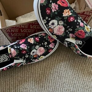 Vans floral slip ons *****brand new in the box*****